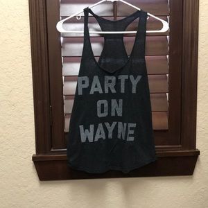Party on wayne tank top